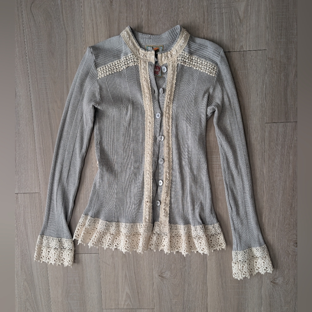 Johnny Was Lace Long Sleeve Sweater